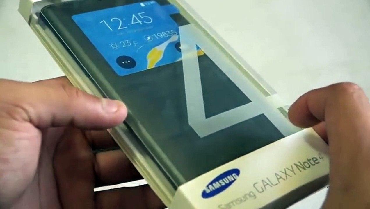 Samsung Galaxy Note 4 S-View Flip Cover Case Unboxing & Review!