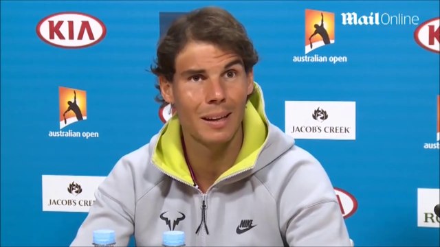 Rafael Nadal at the Pre-tournament Press conference at Australian Open. (17/01/2015)