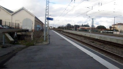 Arrivée UM Régiolis en gare de Pamiers le 17 Janvier 2015