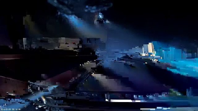 Car Tire Smashes Through Windshield