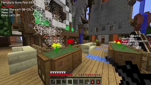 Minecraft Mods -WEAPON SKY BATTLE!- w- Woofless, Kenny, Preston, and Vikkstar!