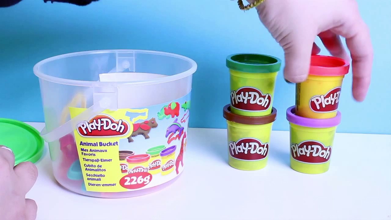 Play Doh Animals Activities Bucket Play-Doh Animals Shapes & Molds Play Farm Jungle Animals