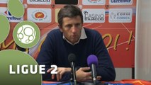 Conférence de presse GFC Ajaccio - Havre AC (1-0) : Thierry LAUREY (GFCA) - Thierry GOUDET (HAC) - 2014/2015