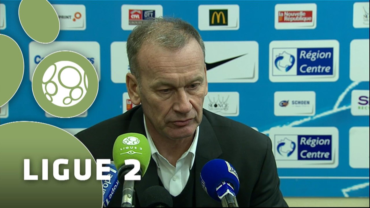 Conférence de presse Tours FC - ESTAC Troyes (0-2) : Gilbert  ZOONEKYND (TOURS) - Jean-Marc FURLAN (ESTAC) - 2014/2015