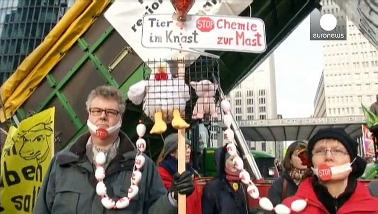 Massendemonstration in Berlin für gesunde Ernährung und artgerechte Tierhaltung