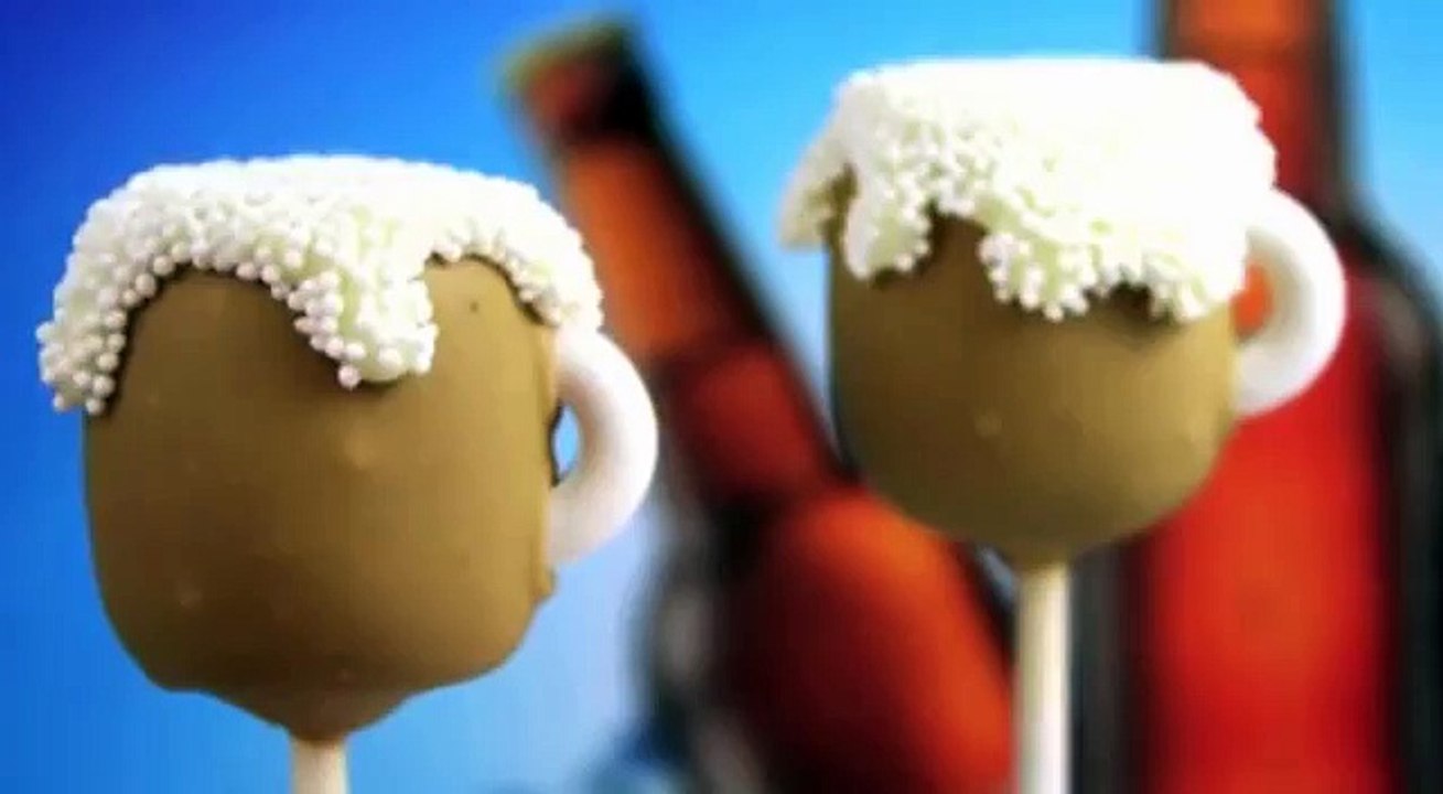 Make Mini Beer Mug Cake Pops! Beer Cakes! A Cupcake Addiction How To Tutorial
