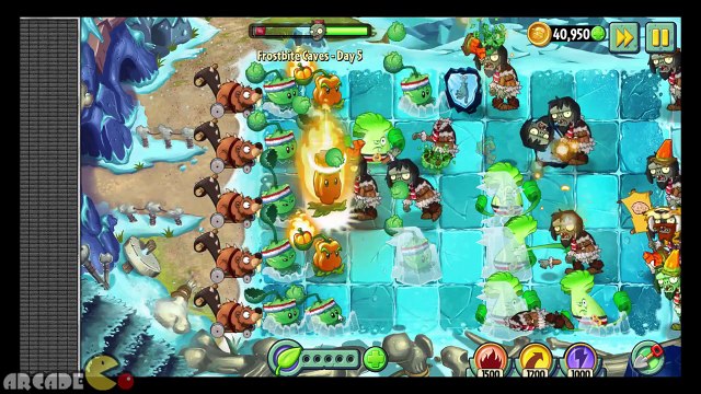 Plants vs Zombies 2 Frostbite Cave Day 5 Pepper Pult Walkthrough Gameplay