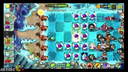 Plants vs Zombies 2  Frostbite Caves NO SUN FLOWER Challenge Day 4