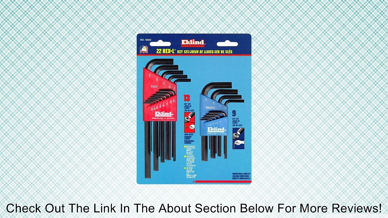 Eklind Tool 10022 Hex Keys Standard & Metric 22 Piece Set Review