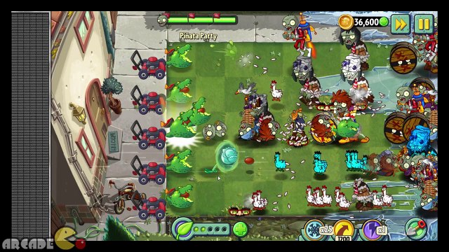 Plants vs Zombies 2 Frostbite Caves Pinata Party Yeti Spotted FIRE PEASHOOTER!