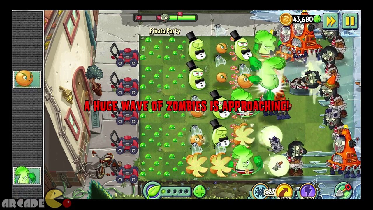 Plants vs. Zombies 2 - Frostbite Caves Trailer New Plants Chard Guard Hot Potato Pepper Pinata Party
