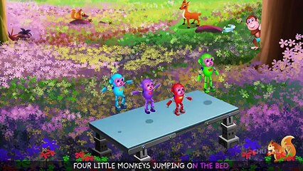 Five Little Monkeys Jumping On The Bed   Part 2 - The Robot Monkeys   ChuChu TV Kids Songs
