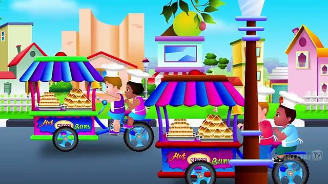 Hot Cross Buns Nursery Rhyme With Lyrics - Cartoon Animation Rhymes & Songs for Children