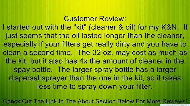 K&N 99-0640 Air Filter Cleaner - 5 Gallon Review