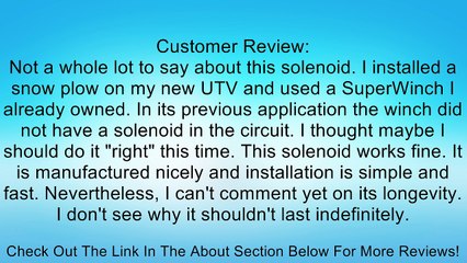 WARN 62871 ATV Winch Solenoid Review