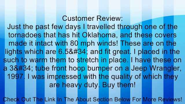 KC HiLiTES 5117 6 Round Black Vinyl Light Cover w/ White Brushed KC Logo - Set of 2 Review