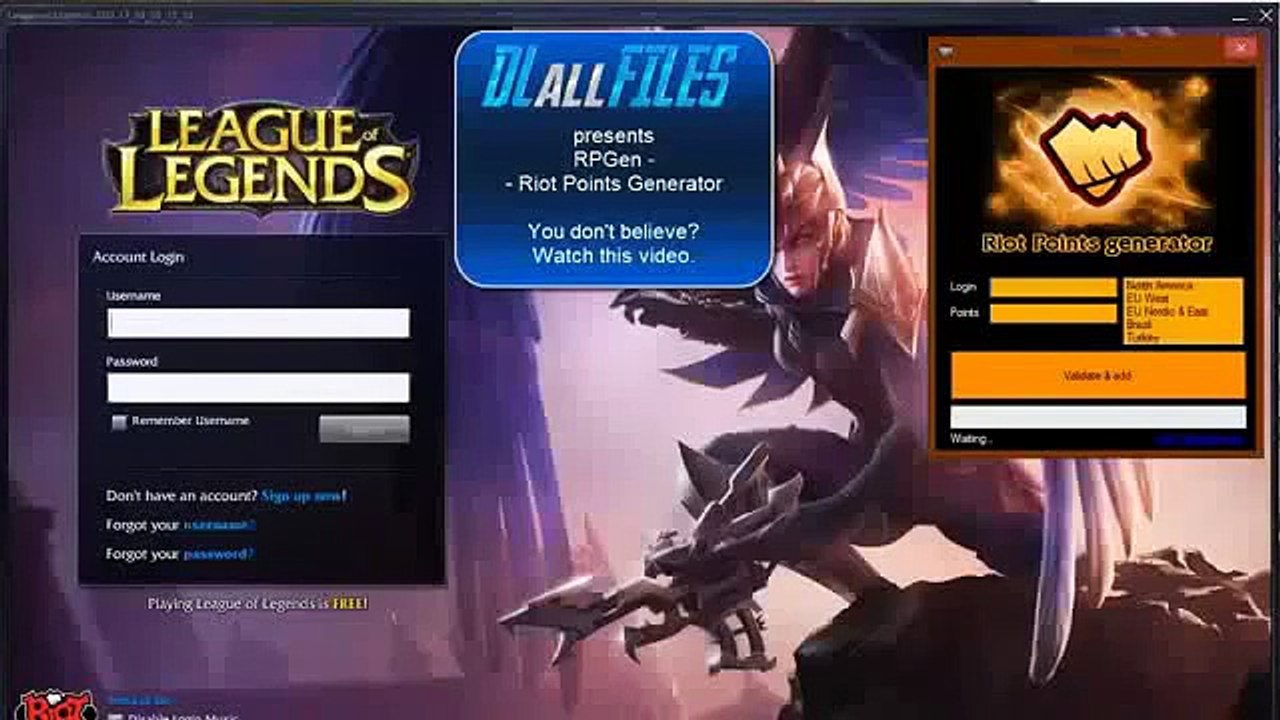 League of Legends Riot Points Generator Cheats Free Download