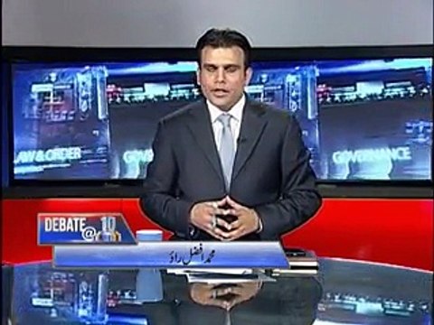 Afzal Rao(Debate@10 with AMNA ULFAT(PML-Q) on John Kerry's Visit to Pakistan.