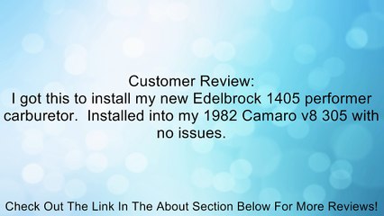Edelbrock 8135 Fuel Line and Filter Kit Review