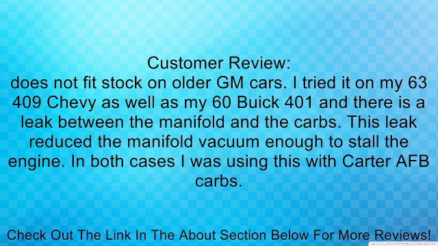 Edelbrock 9266 Heat Insulator Gasket Review