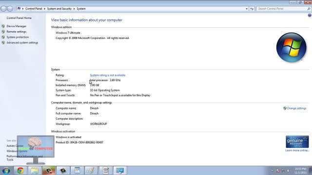 Change your processor details in Windows 7 by sarfraz