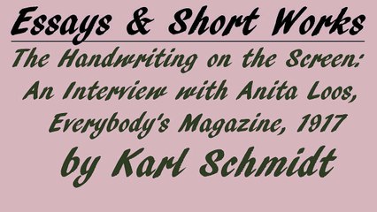 An Interview with Anita Loos, Everybody's Magazine, 1917 by Karl Schmidt | Essay | FULL AudioBook