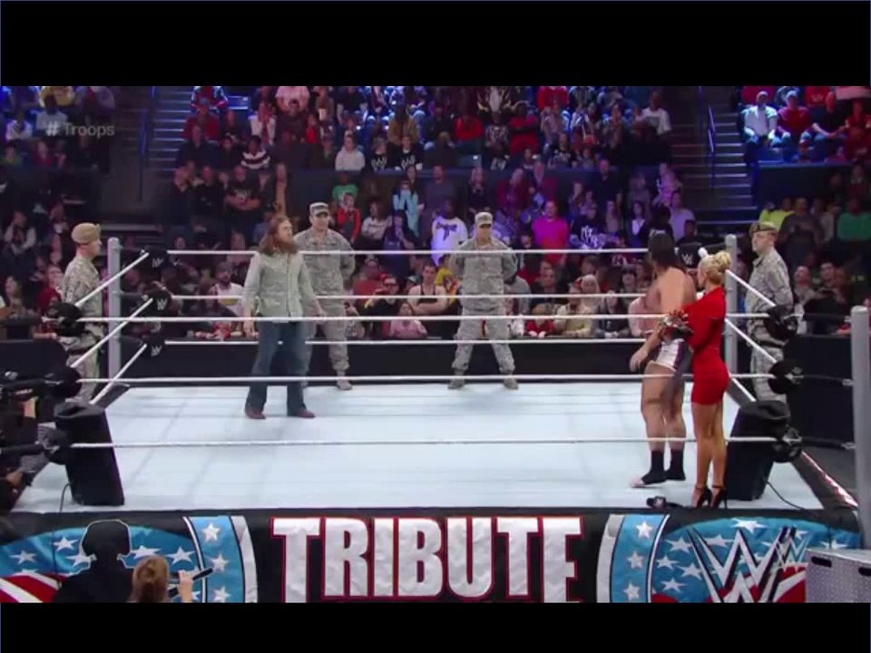 Daniel Bryan Vs Russev Tribute To Troops January 2015