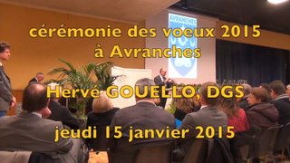 cérémonie des voeux 2015 à Avranches : intervention d'Hervé Gouello, DGS