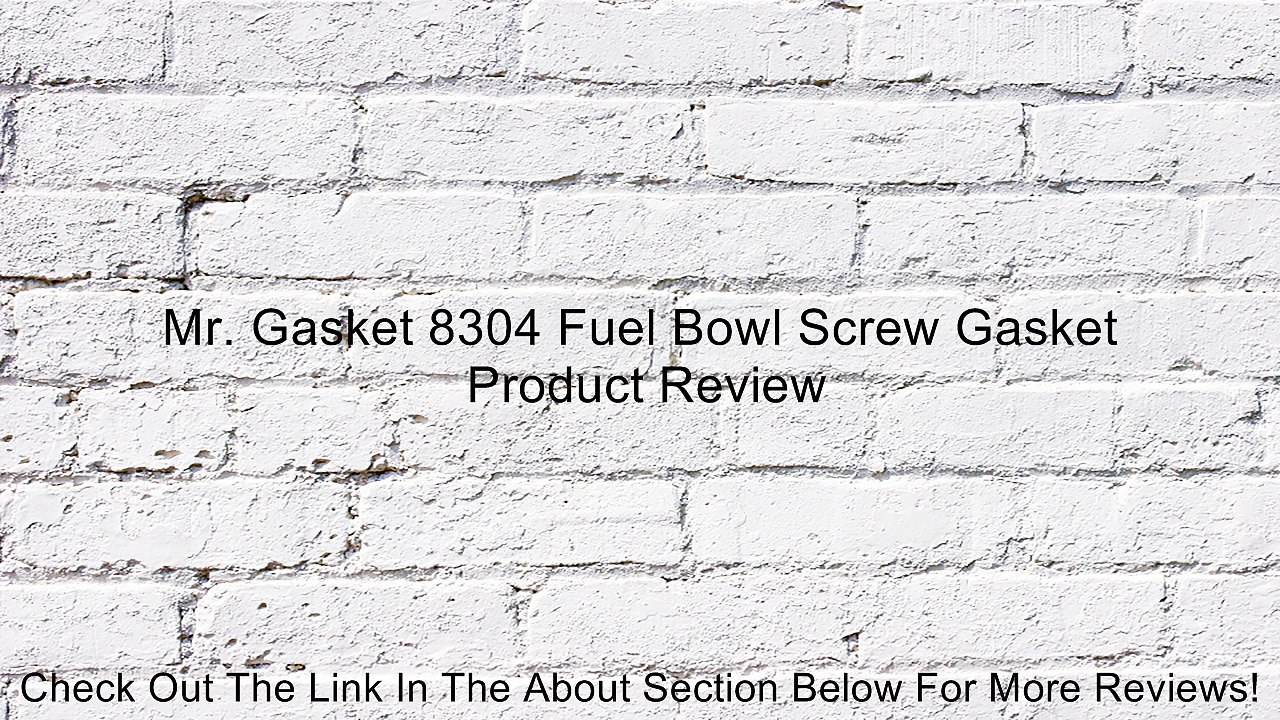 Mr. Gasket 8304 Fuel Bowl Screw Gasket Review
