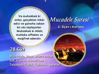 28. cüz 1. bölüm Kur'an-ı Kerim Hatim ve Meal okyay dernegi