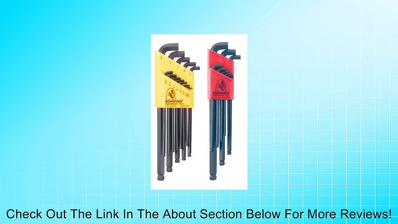 Bondhus 20599 0.050 - 3/8-Inch and 1.5 - 10mm Stubby Ball End Hex Key Double Pack Review