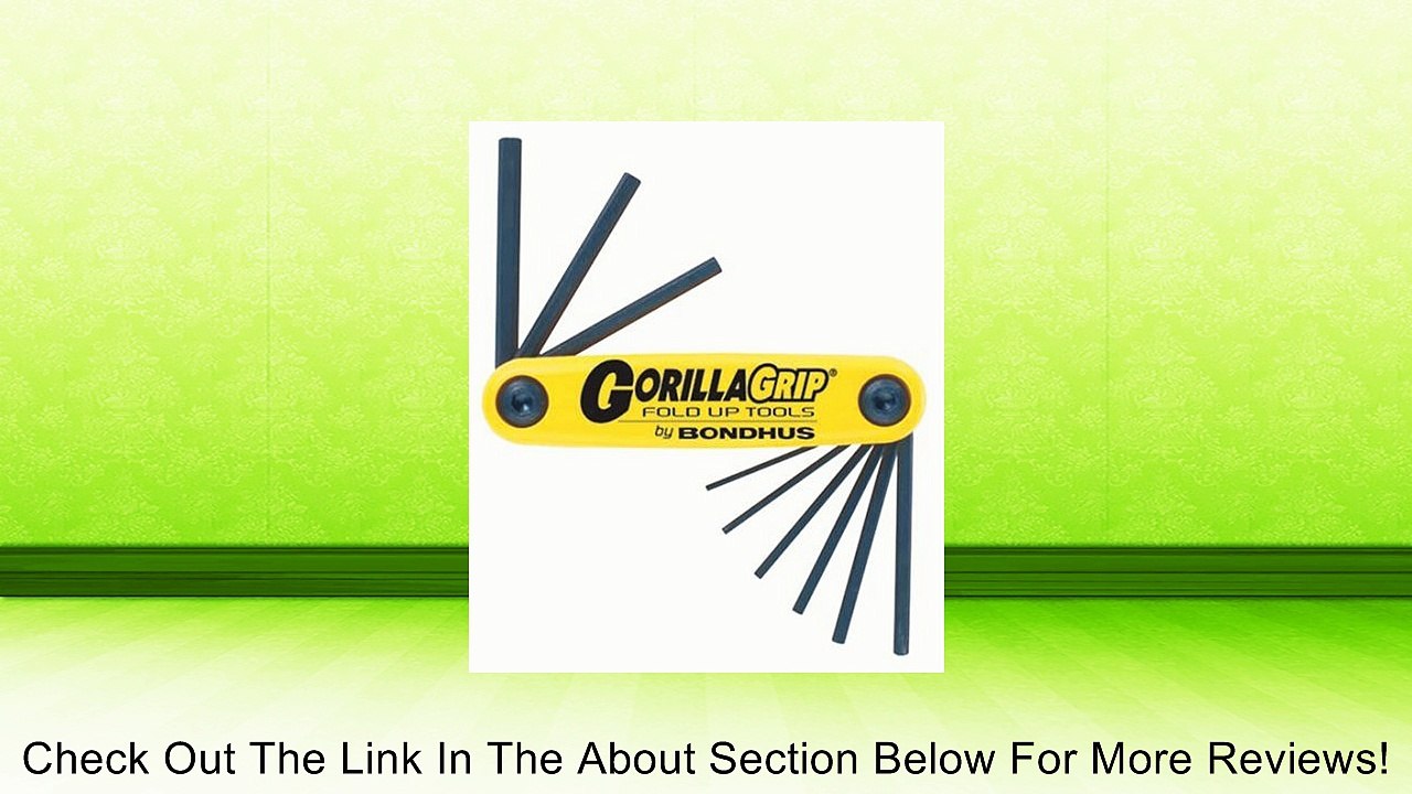 Bondhus 12591 GorillaGrip Set of 9 Hex Fold-up Keys, sizes .050-3/16-Inch Review