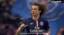 Luiz D Goal PSG 1 - 1 Evian TG Ligue 1 18-1-2015