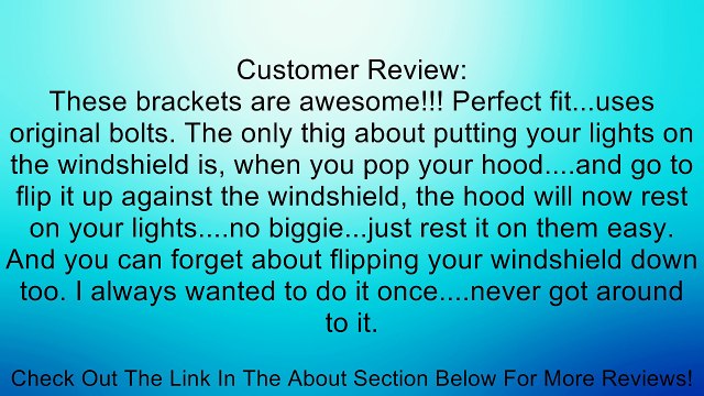 KC HiLiTES 7311 1997-2006 Jeep Wrangler TJ Windshield Hinge Light Mount Brackets - Set of 2 Review