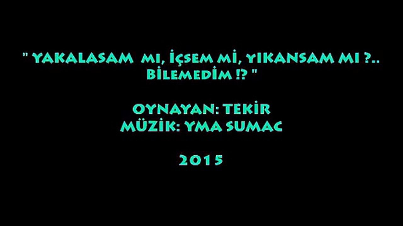 "YAKALASAM MI, İÇSEM Mİ, YIKANSAM MI ? BİLEMEDİM !?" TEKİR (2015)...