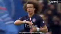 Luiz D Goal PSG 1 - 1 Evian TG Ligue 1 18-1-2015