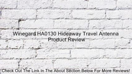 Winegard HA0130 Hideaway Travel Antenna Review
