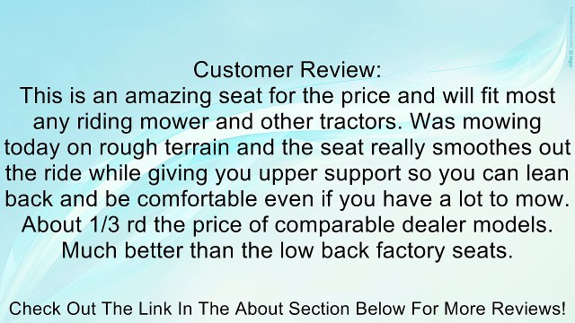 A & I Deluxe Midback Utility Seat - Black, Model# TM555BL [Automotive] Review