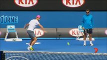 Rafael Nadal's practice at the 2015 Australian Open. (18/01/2015)