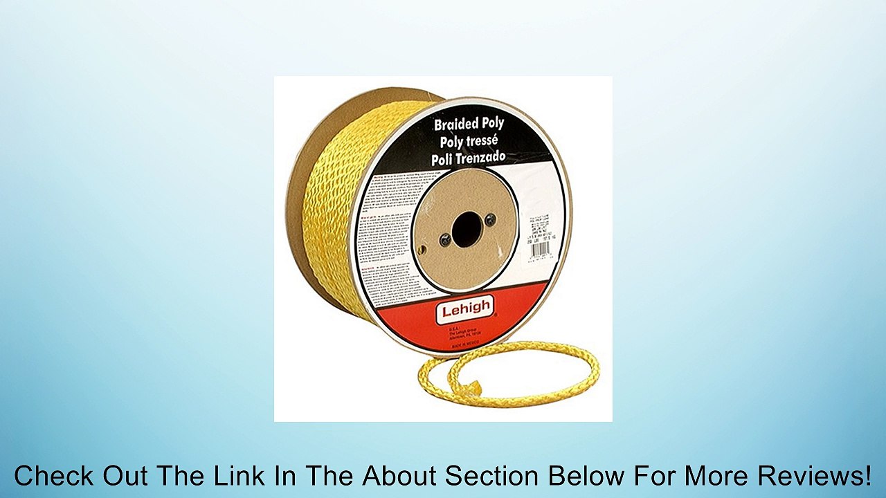 Lehigh Secure Line HB412 Hollow Braid Poly Floating Rope, 1/4-Inch by 1200-Foot Review