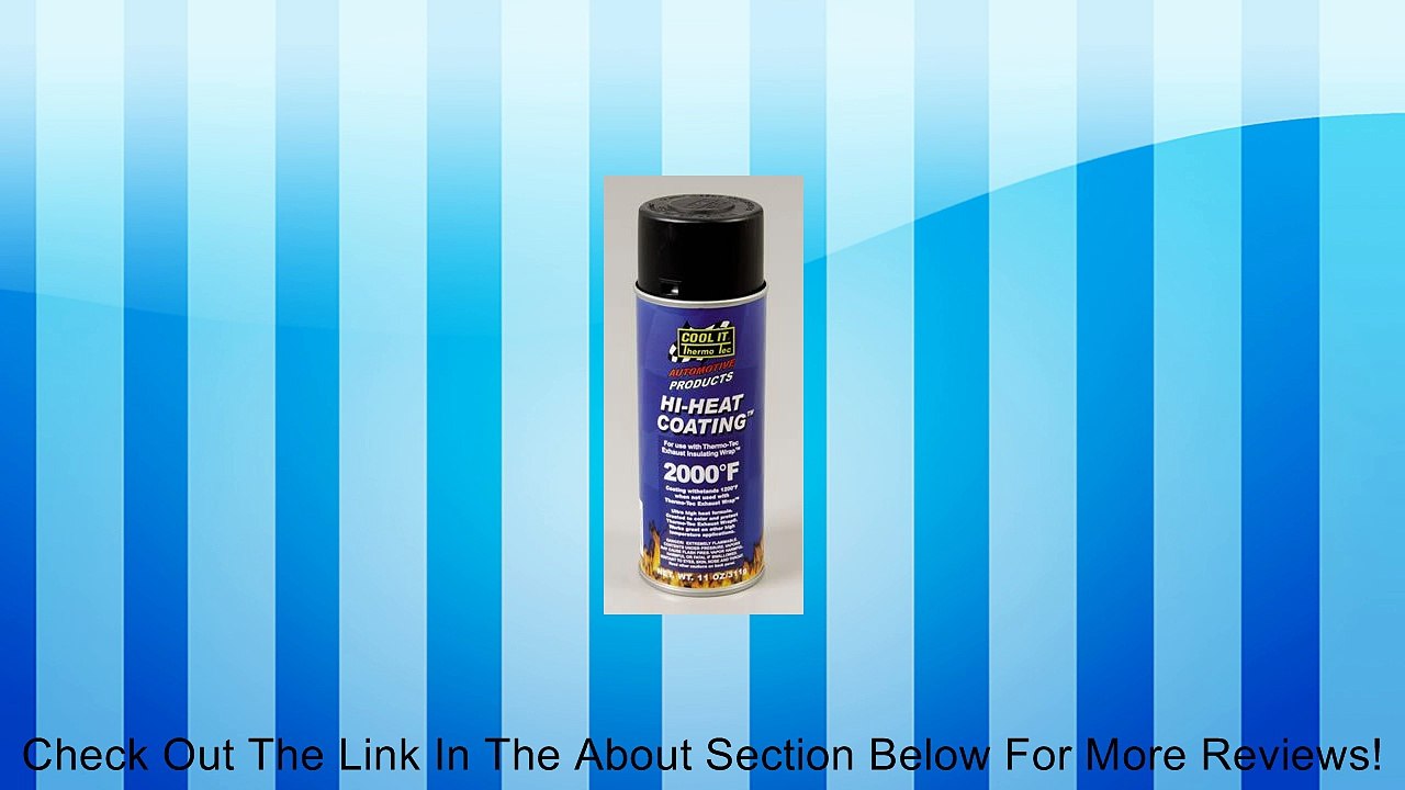 Thermo-Tec 12001: Exhaust Wrap Coating, High-Temperature, Black, 11 oz. Spray Can, Each Review
