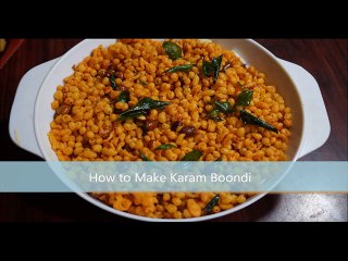 karam boondi preparation in telugu by Siri@siriplaza.com