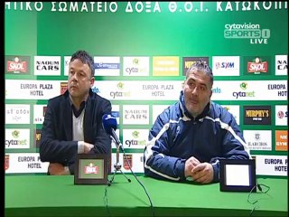 Δόξα-Εθνικός 3-1 Δηλώσεις Προπονητών