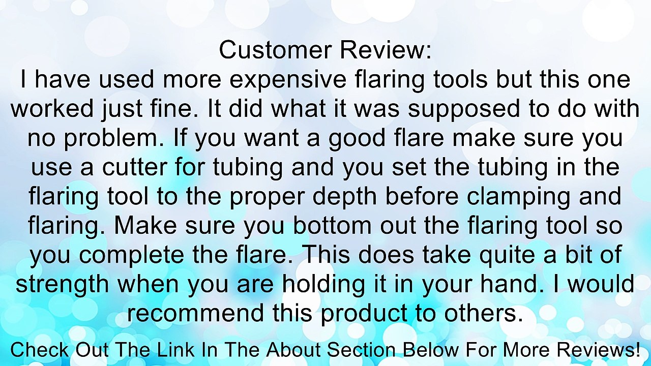 K Tool International KTI-70080 Professional Double Flaring Tool Kit Review