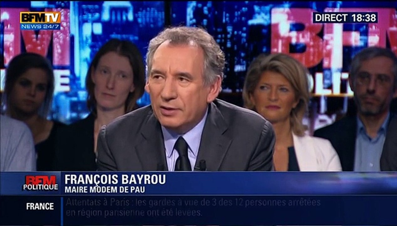 François Bayrou, invité de BFM Politique sur BFMTV - 180115