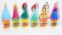 Disney Princess MagiClip Collection Play-Doh Magic Clip Anna Ariel Merida Rapunzel Belle Dolls