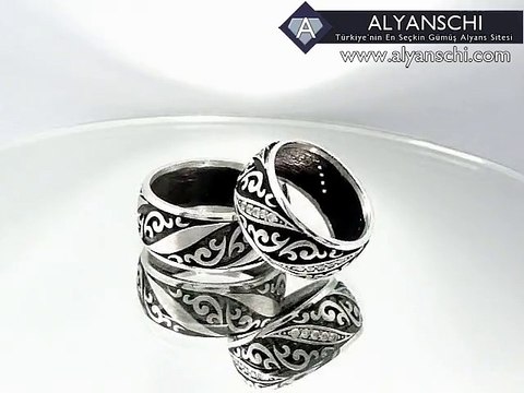 Otantik Desenli Harika Elişi Gümüş Alyans