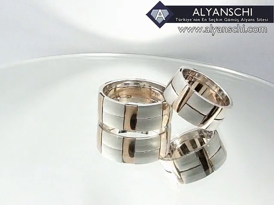 Rose Altın ve Gümüş Renkli Muhteşem Elişi Alyans