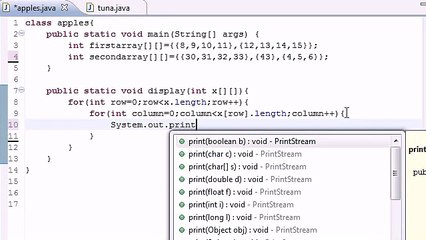 Java Programming Tutorial - 34 - Table for Multi Arrays