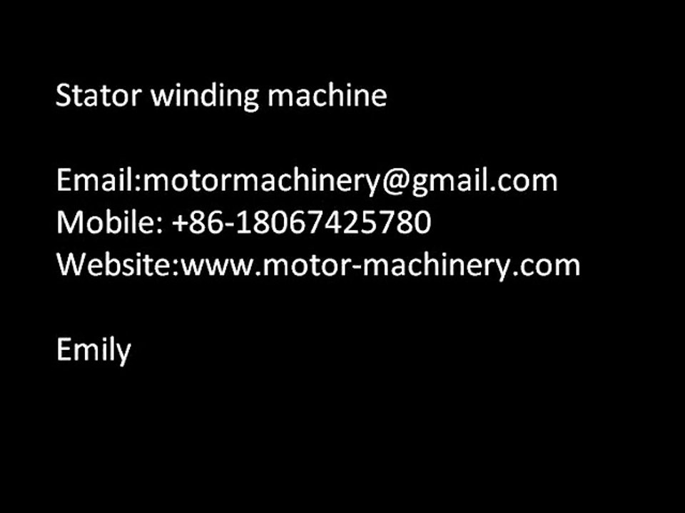 Stator winding machine for 2 pole stator